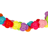 Vibrant Roses Flower Necklace/Bracelet Set