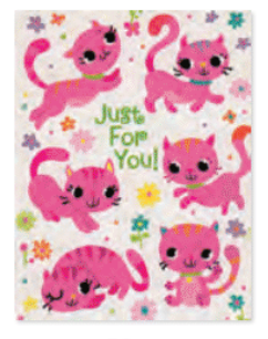 Pink Cats Enclosure Card