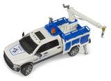 RAM Service Truck W Crane + Rotating Beacon Light