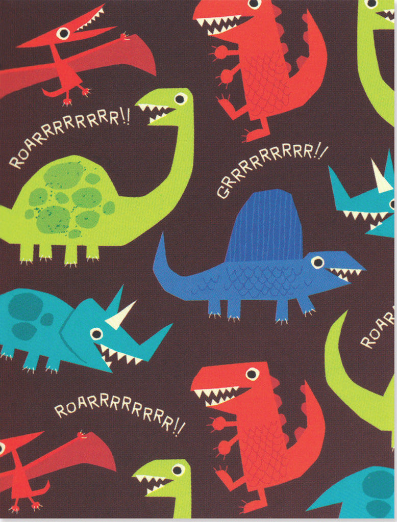 Colored Dinosaur Enclosure Card