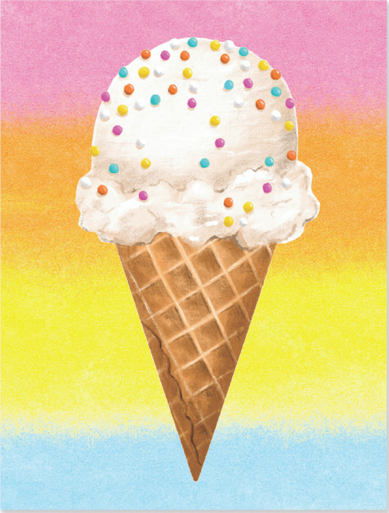 Birthday Ice Cream Cone Enclosure Card